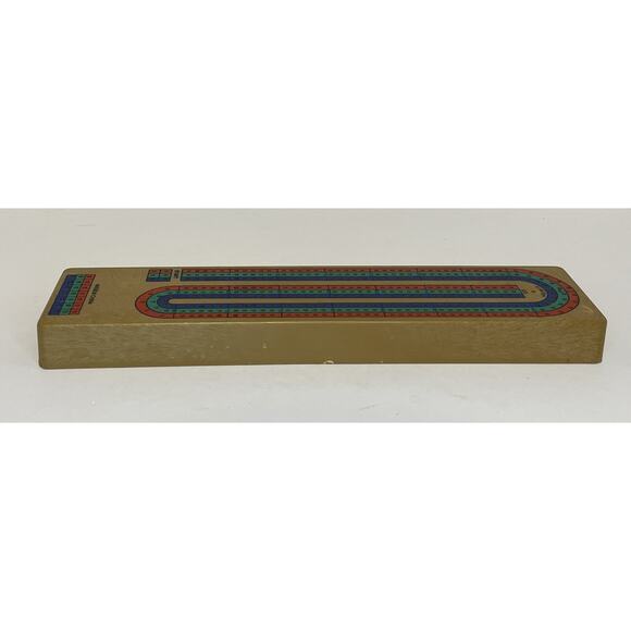 Vintage Plastic Cribbage Board Game Set w Pegs & Storage Case - Picture 5 of 8